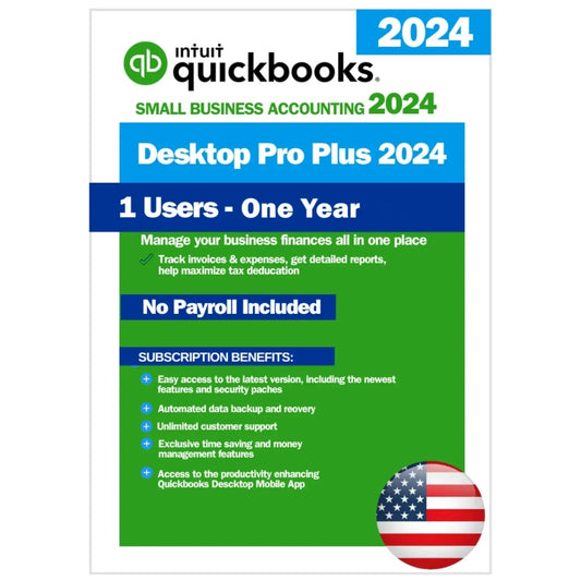 QuickBooks Desktop Pro Plus 2024 1 Year License (Instant Download)